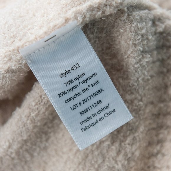 Barefoot Dreams Circle Cardigan Cozy Chic Lite Open Front Cardi Tan Size Medium - Picture 4 of 6